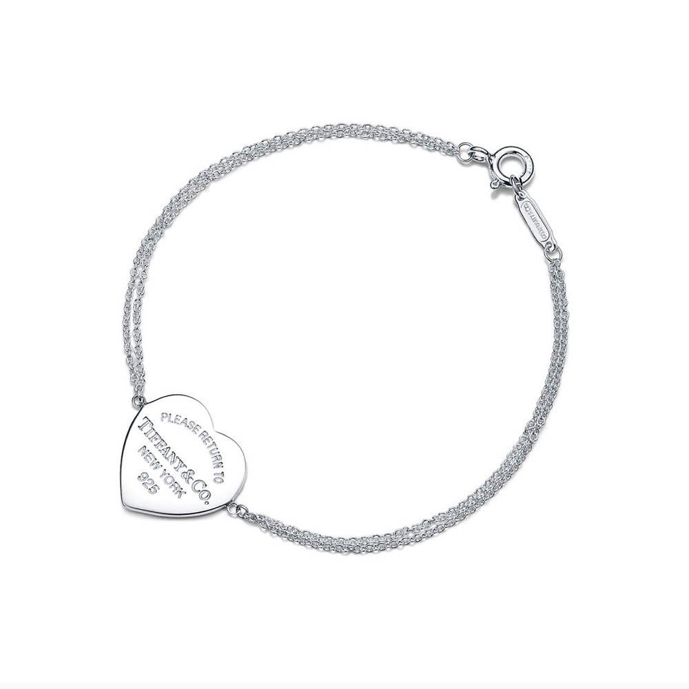 Heart Tag Double Chain Bracelet